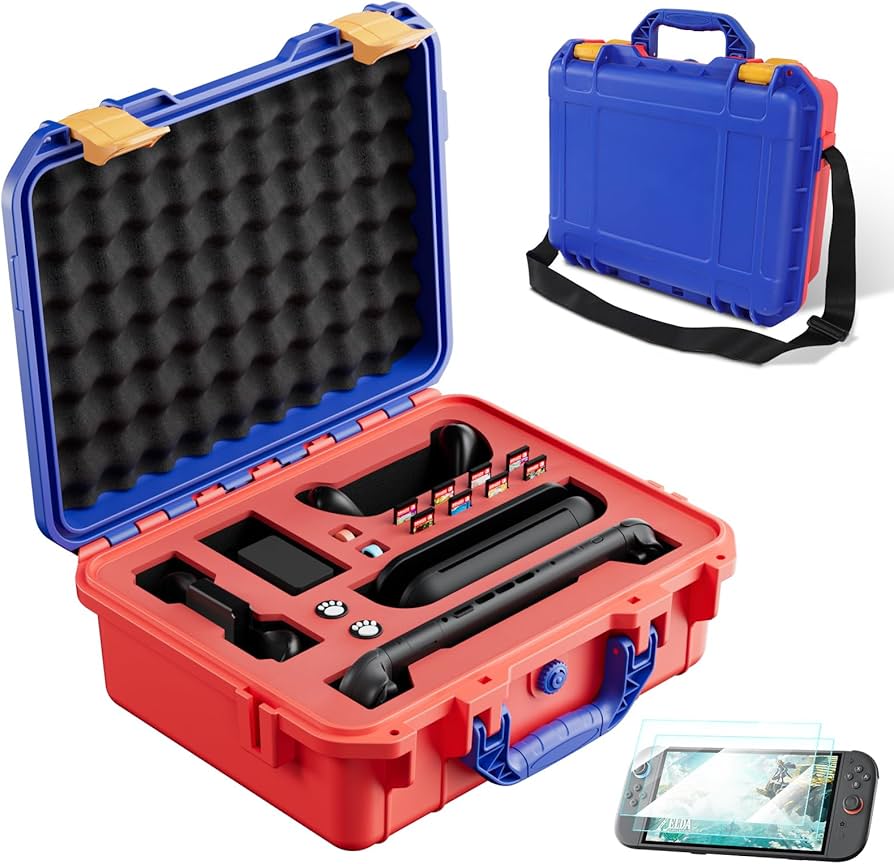 Nintendo Switch 本体 青/赤 + キャリングケース Nintendo Switch「マリオレッド×ブルー セット」発表、2月12日